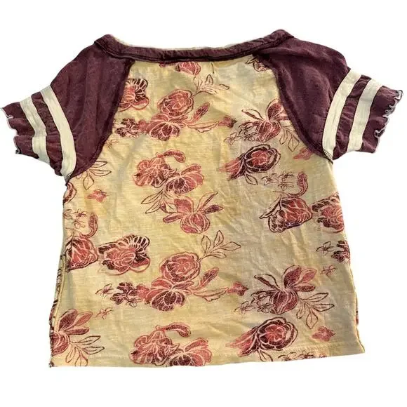 We The Free Women's Wish You Were Here Floral Print Short Sleeve Tee Small - Picture 7 of 7